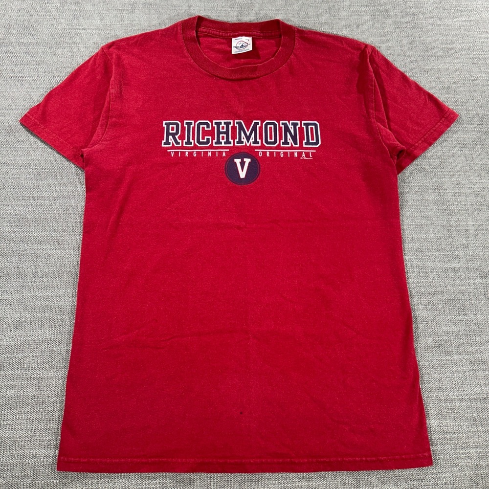Delta Richmond Virginia Graphic T-Shirt Mens Small Red Good Short Sleeve Tee